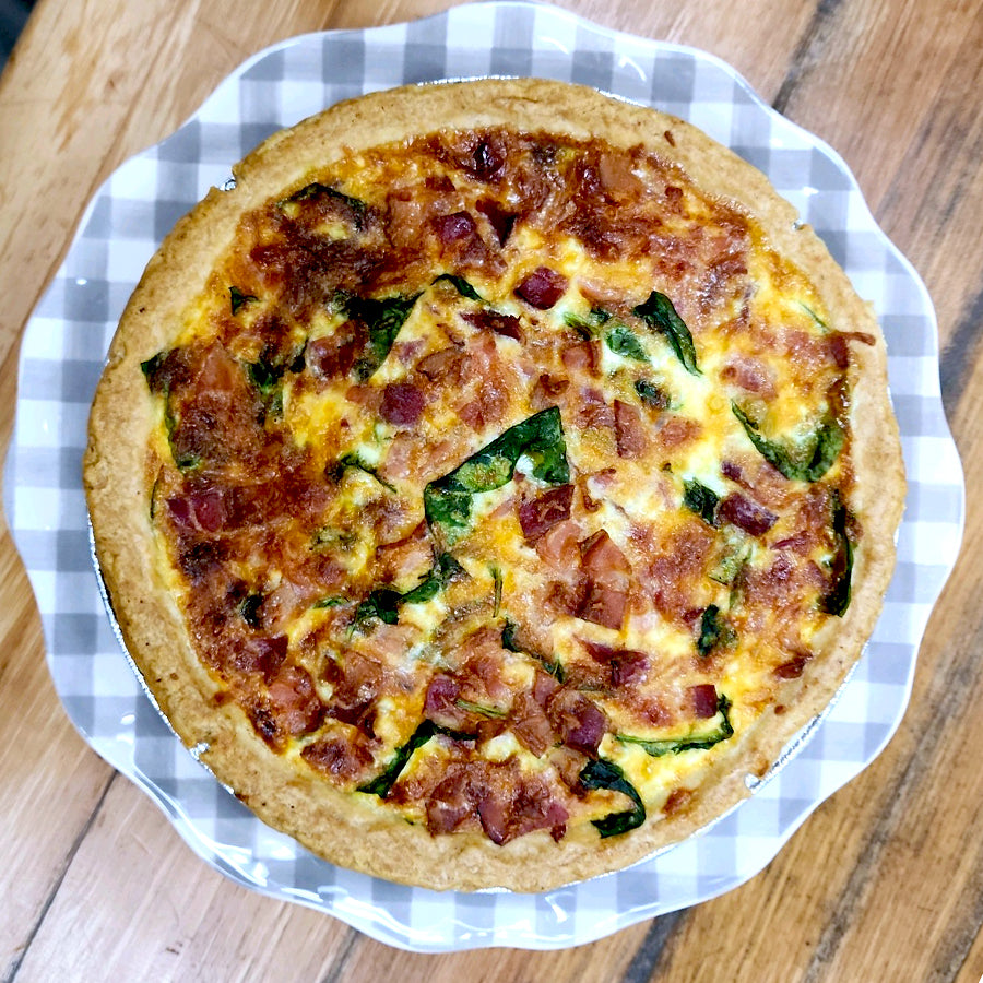 Quiche (Bacon & Spinach) - Whole Pie